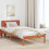 Berkfield Bed Frame with Headboard Wax Brown 80 x 200 cm Solid Pine Wood 1