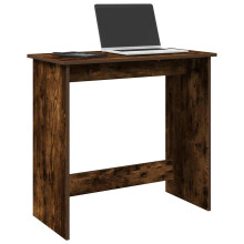 Berkfield Desk Smoked Oak 80x40x75 cm Engineered Wood