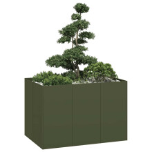 Berkfield Planter Olive Green 120x80x80 cm Steel