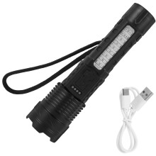 Grusce LED-Taschenlampe IP68 wasserdicht, 5 Modi, USB