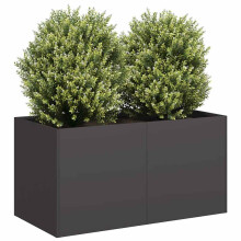 Berkfield Planter Black 80x40x40 cm Cold-rolled Steel