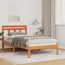Berkfield Bed Frame Brown 90 x 190 cm Solid Pine Wood