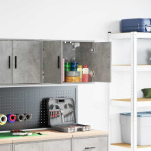 Berkfield Garage Wall Cabinet Concrete Grey Engineered Wood