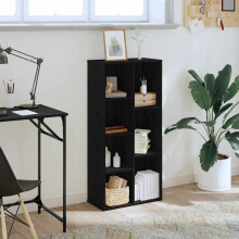 Berkfield Bookcase Black Oak 50 x 25 x 102 cm
