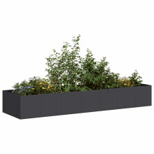 Berkfield Planter Black 280x80x40 cm Steel