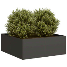 Berkfield Planter Black 80x80x30 cm Steel