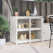 Berkfield Kitchen Cabinet with Shelf MEPPEL Warm White 106 x 55 x 92 cm