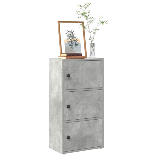 Berkfield Bookcase Concrete Grey 40x24x77 cm Engineered Wood