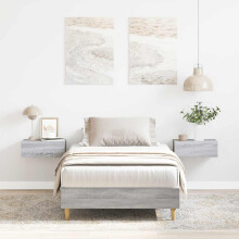 Berkfield Bed Frame No Mattress Grey Sonoma 75x190 cm Small Single Engineered Wood