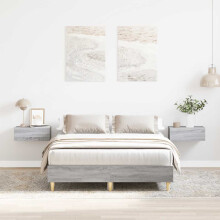 Berkfield Bed Frame No Mattress Grey Sonoma 135x190 cm Double Engineered Wood