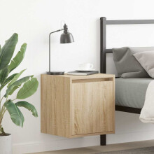 Berkfield Wall-Mounted Bedside Cabinets 2 pcs Sonoma Oak 38x34x40 cm