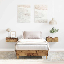 Berkfield Bed Frame No Mattress Old Wood 75x190 cm Small Single Engineered Wood
