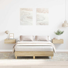 Berkfield Bed Frame No Mattress Sonoma Oak 120x190 cm Small Double Engineered Wood