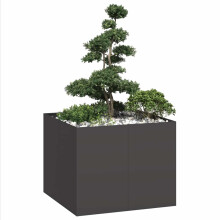 Berkfield Planter Black 100x100x80 cm Steel