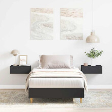 Berkfield Bed Frame No Mattress Black 90x190 cm Single Engineered Wood