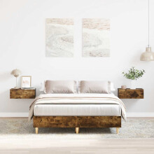 Berkfield Bed Frame No Mattress Smoked Oak 135x190 cm Double Engineered Wood