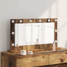 Berkfield Vanity Mirror Rectangular with Mirror Old Wood 80 x 45 x 18 cm