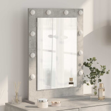 Berkfield Vanity Mirror Rectangular Concrete Grey 70 x 50 x 18 cm