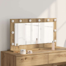 Berkfield Vanity Mirror Rectangular Artisan Oak 80 x 45 x 18 cm