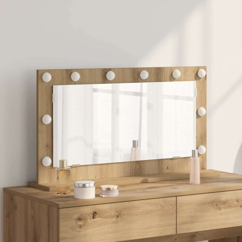 Berkfield Vanity Mirror Rectangular Artisan Oak 80 x 45 x 18 cm