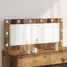 Berkfield Vanity Mirror Rectangular with Mirror Old Wood 100 x 45 x 18 cm