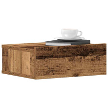Berkfield Floating Nightstand Old Wood 40x32x15 cm Engineered Wood
