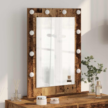 Berkfield Vanity Mirror Rectangular with Mirror Old Wood 70 x 50 x 18 cm