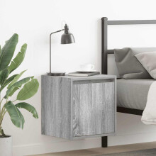 Berkfield Wall-Mounted Bedside Cabinets 2 pcs Grey Sonoma 38x34x40 cm