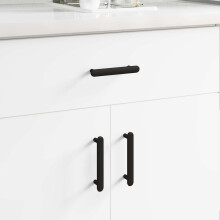 Berkfield Cabinet Handle 12 pcs Black 121 x 16.6 x 28.3 mm Iron