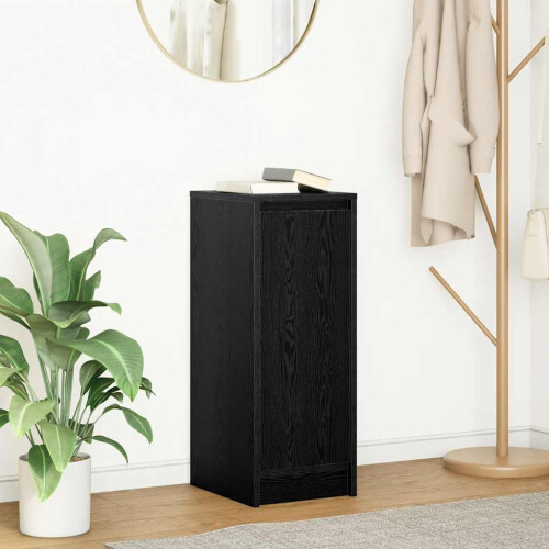 Berkfield Sideboard Black Oak 29.5x34x76 cm Engineered Wood