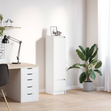 Berkfield Highboard White 29.5x34x119.5 cm Engineered Wood