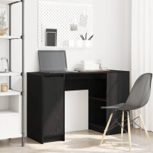 Berkfield Desk Black Oak 120x42x76 cm Engineered Wood