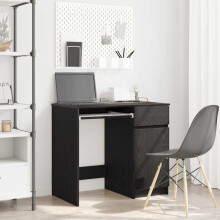Berkfield Desk Black Oak 86x49x76 cm Engineered Wood