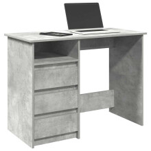 Berkfield Desk Concrete Grey 102x50x75 cm Engineered Wood