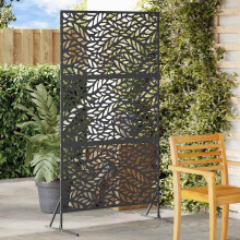 Berkfield Privacy Screen Black 100 x 50 x 180 cm Steel