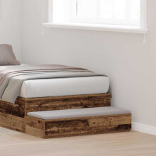 Berkfield Bed Drawers Old Wood 100 x 36.5 x 16.5 cm Engineered Wood