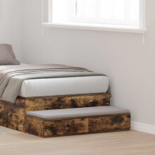 Berkfield Bed Drawers Smoked Oak 80 x 36.5 x 16.5 cm Engineered Wood