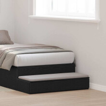 Berkfield Bed Drawers Black Oak 80 x 36.5 x 16.5 cm Engineered Wood