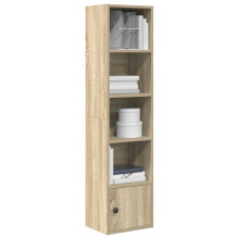 Berkfield Bookcase Sonoma Oak 31x24x127 cm Engineered Wood