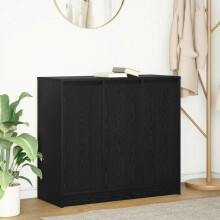 Berkfield Sideboard Black Oak 85x34x76 cm Engineered Wood