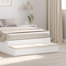Berkfield Bed Drawers White 120 x 36.5 x 16.5 cm Engineered Wood