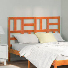 Berkfield Bed Headboard Wax Brown 145.5 x 4 x 104 cm Solid Pine Wood