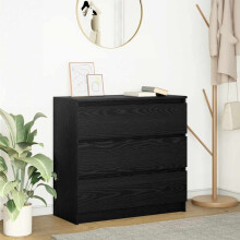 Berkfield Sideboard Black Oak 80x35x76 cm Engineered Wood
