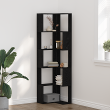 Berkfield Bookcase Black Oak 50 x 50 x 179 cm