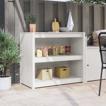 Berkfield Kitchen Cabinet MEPPEL White 106 x 55 x 92 cm Solid Pine Wood