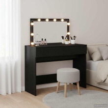 Berkfield Dressing Table Black Oak 100 x 40 x 120 cm Engineered Wood