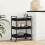 Berkfield Kitchen Trolley Black oak 50 x 30 x 70 cm Engineered Wood 1