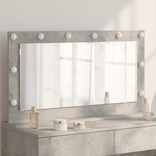 Berkfield Vanity Mirror Rectangular Concrete Grey 100 x 55 x 18 cm