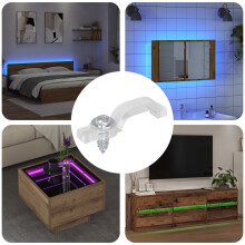 Berkfield LED Strip Clips 12 pcs Transparent 23.8 x 7.3 x 4.3 mm