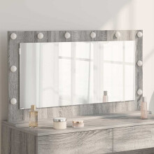 Berkfield Vanity Mirror Rectangular Grey Sonoma 100 x 55 x 18 cm